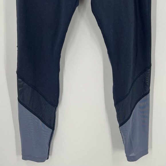 Afriel & Tabbris Athletic Leggings Womens Sz Small Slate Blue Colorblock Workout - Picture 2 of 6